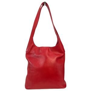 Loewe Red Leather Hobo Shoulder Bag Madrid Minimalist Slouch Handbag